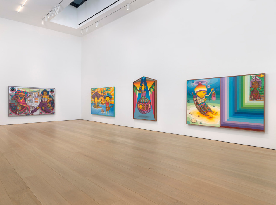 OSGEMEOS:&nbsp;Portal, Installation view, Lehmann Maupin, New York, 2020