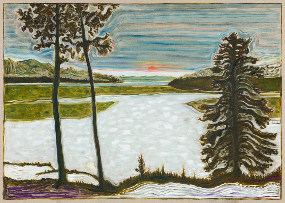 BILLY CHILDISH, midnight sun / frozen lake, 2017