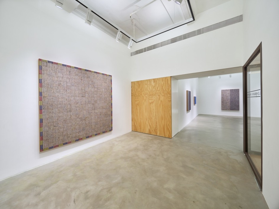 McArthur Binion,&nbsp;Hand:Work:II, Installation view at Lehmann Maupin, Hong Kong