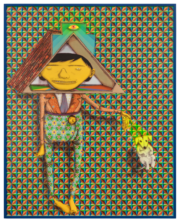 OSGEMEOS, Taking the dog for a walk, 2019