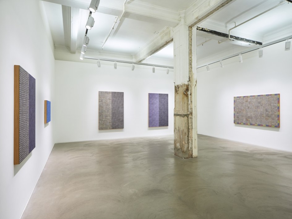 McArthur Binion,&nbsp;Hand:Work:II, Installation view at Lehmann Maupin, Hong Kong