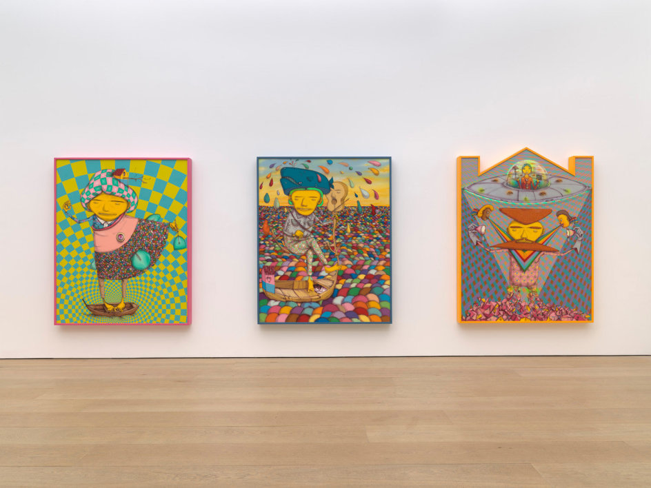 OSGEMEOS:&nbsp;Portal, Installation view, Lehmann Maupin, New York, 2020