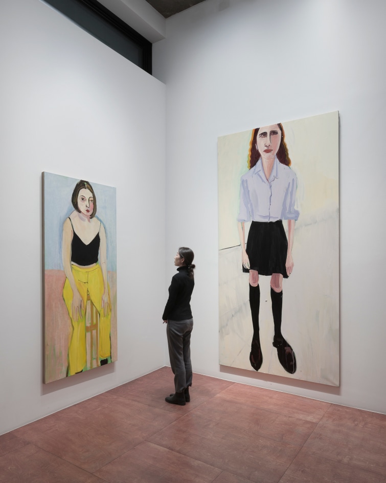 Chantal Joffe,&nbsp;Teenagers, Installation view, Lehmann Maupin, Seoul, 2020