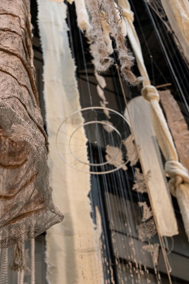 Hyundai Commission: Cecilia Vicu&ntilde;a: Brain Forest Quipu, Installation View at Tate Modern 2022