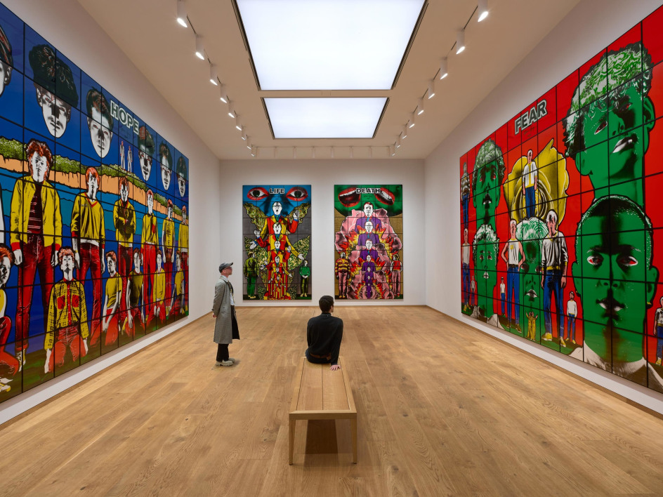 Gilbert & George: DEATH HOPE LIFE FEAR…, Installation View