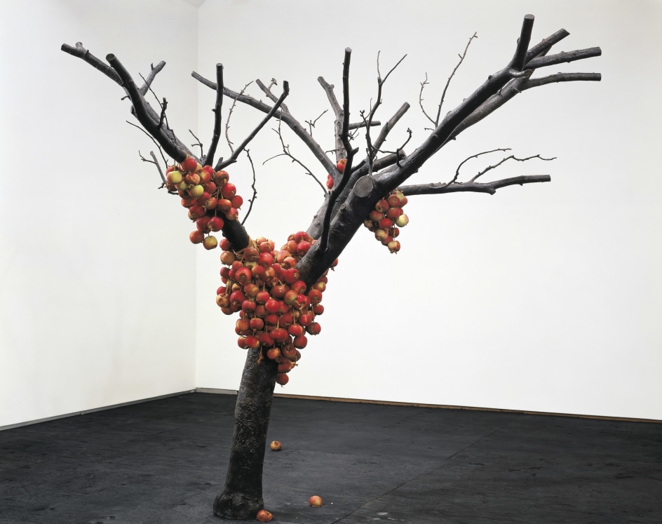 because nothing has changed, 2001, Cast bronze, 250 live apples, twine