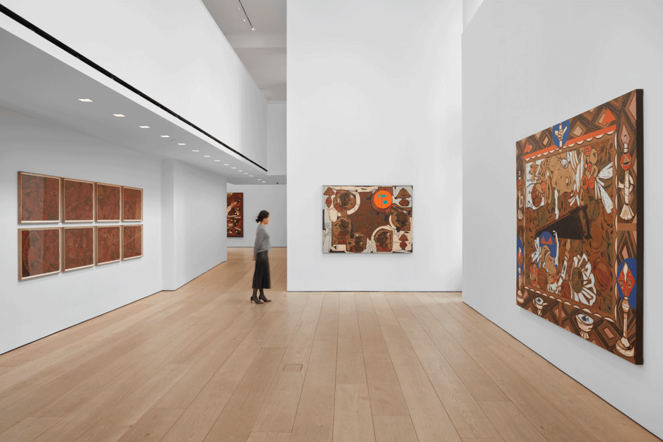 Lari Pittman,&nbsp;Found Buried, Installation view, Lehmann Maupin, New York, 2020