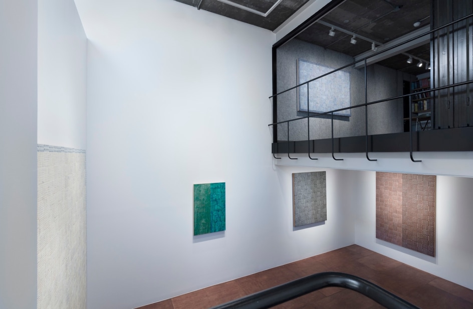 McArthur Binion,&nbsp;Hand:Work:II, Installation view at Lehmann Maupin, Seoul