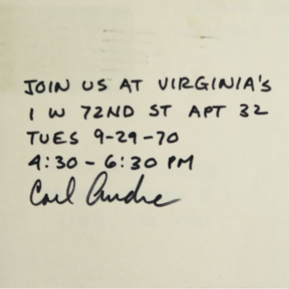 Carl Andre, mail art, Alternate Projects