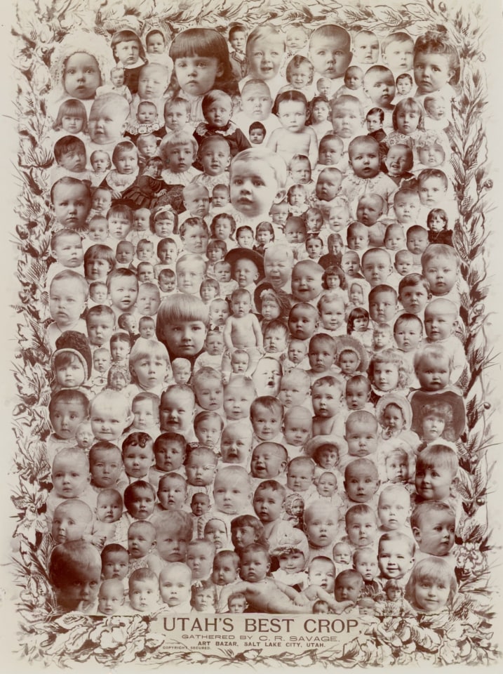 UTAH'S BEST CROP BABY MONTAGE PHOTOGRAPH, C. 1890