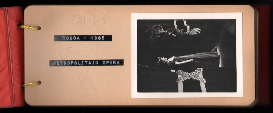 MARIA CALLAS HAND-MADE BOOK OF SNAPSHOTS, TOSCA, NEW YORK, 1965