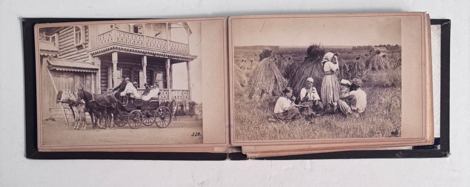 RUSSIA, MOSCOW CABINET CARD ALBUM WITH ALBUMEN PRINTS BY F. DAZIARO