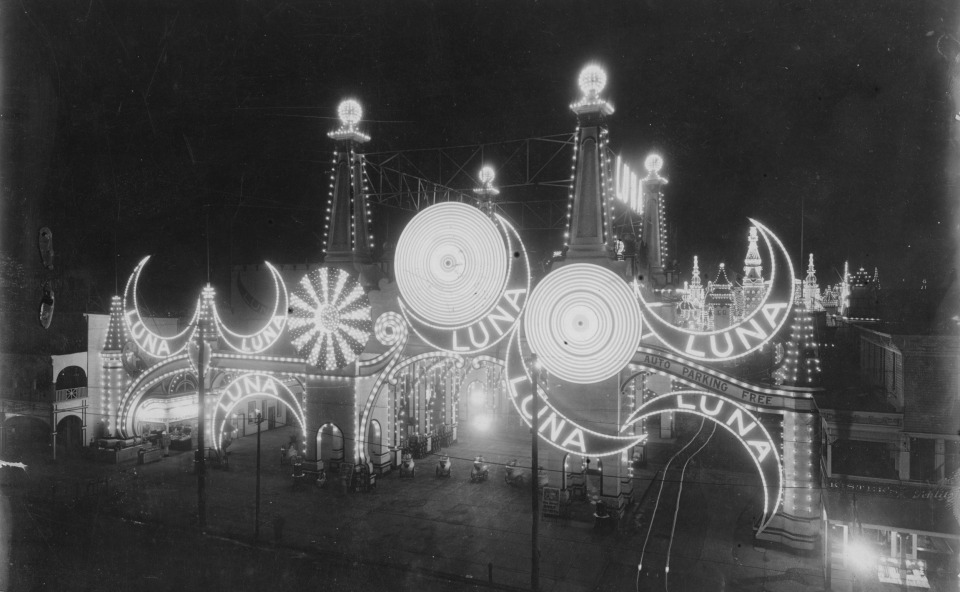 6. Brown Brothers (Active 1904&ndash;present),&nbsp;Entrance to Luna Park, Coney Island, c. 1910, Vintage Gelatin Silver Print, 5.375&rdquo; x 8.5&rdquo;