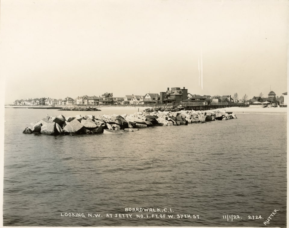 EDWARD RUTTER PHOTOS OF CONSTRUCTION OF CONEY ISLAND BOARDWALK 1921-1922