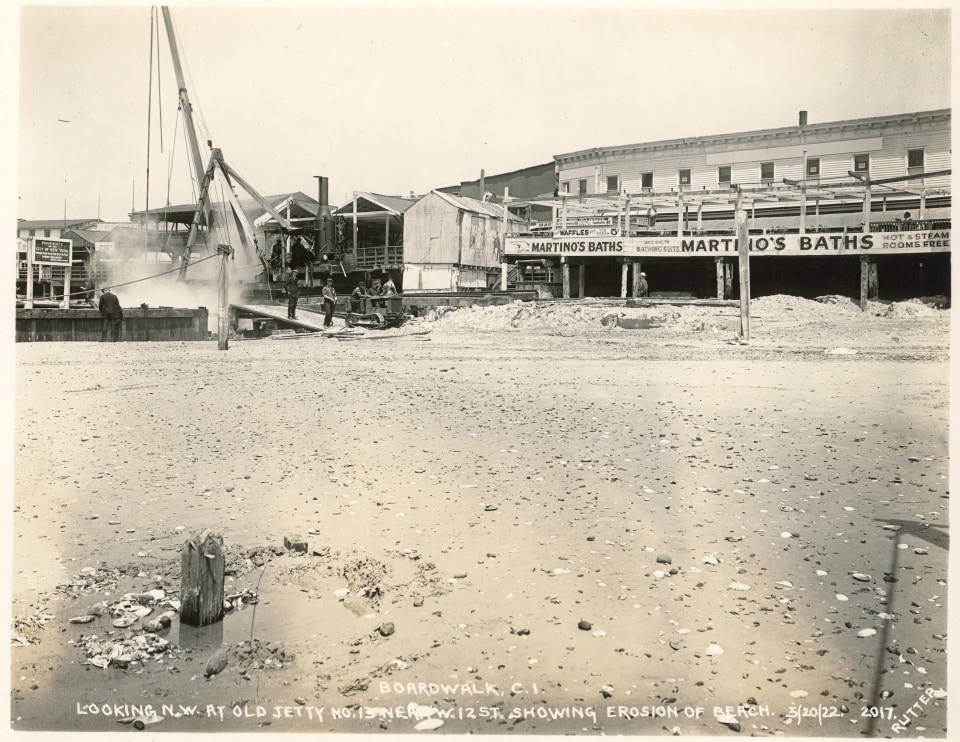 EDWARD RUTTER PHOTOS OF CONSTRUCTION OF CONEY ISLAND BOARDWALK 1921-1922