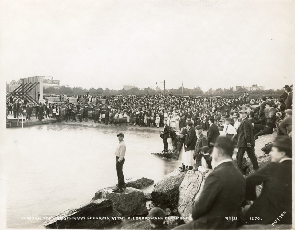 EDWARD RUTTER PHOTOS OF CONSTRUCTION OF CONEY ISLAND BOARDWALK 1921-1922