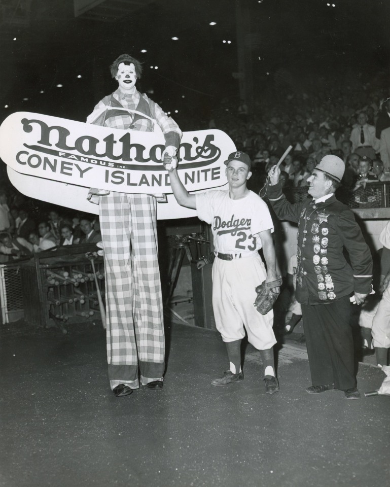 31. Barney Stein (American, 1909-1993), Coney Island Night at Ebbets Field, 1955, Vintage Gelatin Silver Print, 9.5&rdquo; x 7.5