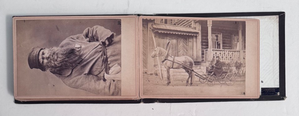 RUSSIA, MOSCOW CABINET CARD ALBUM WITH ALBUMEN PRINTS BY F. DAZIARO