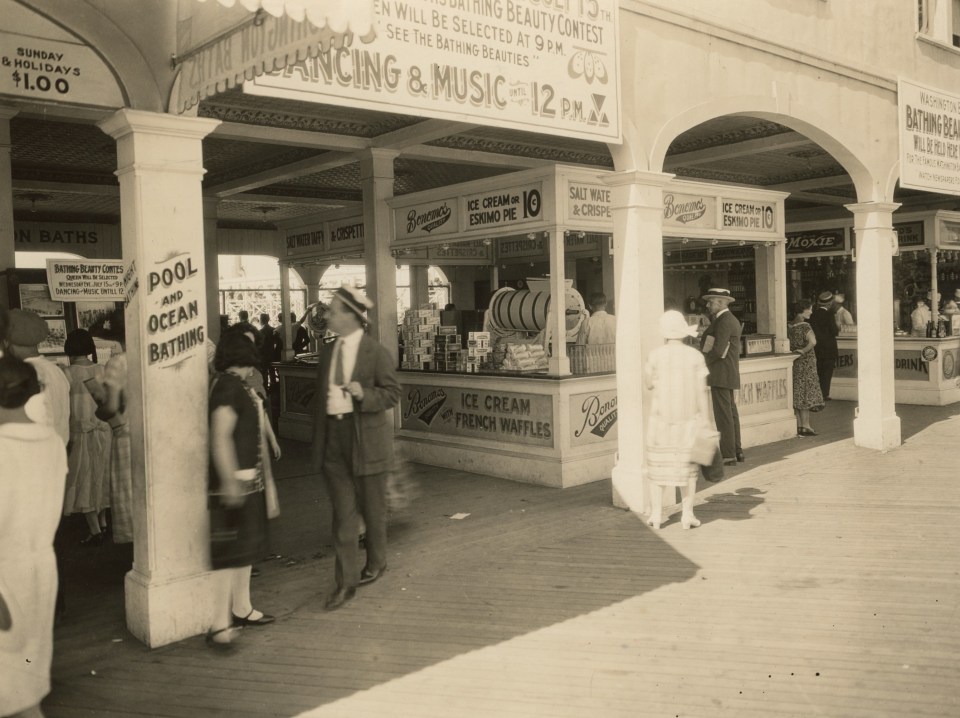 3. Brown Brothers (Active 1904&ndash;present),&nbsp;Hotdog - Ice Cream Stand, Coney Island, c. 1920s, Vintage Gelatin Silver Print, 7&rdquo; x 9&rdquo;