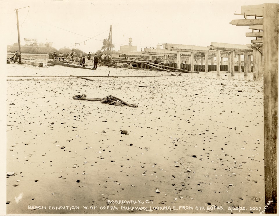 EDWARD RUTTER PHOTOS OF CONSTRUCTION OF CONEY ISLAND BOARDWALK 1921-1922