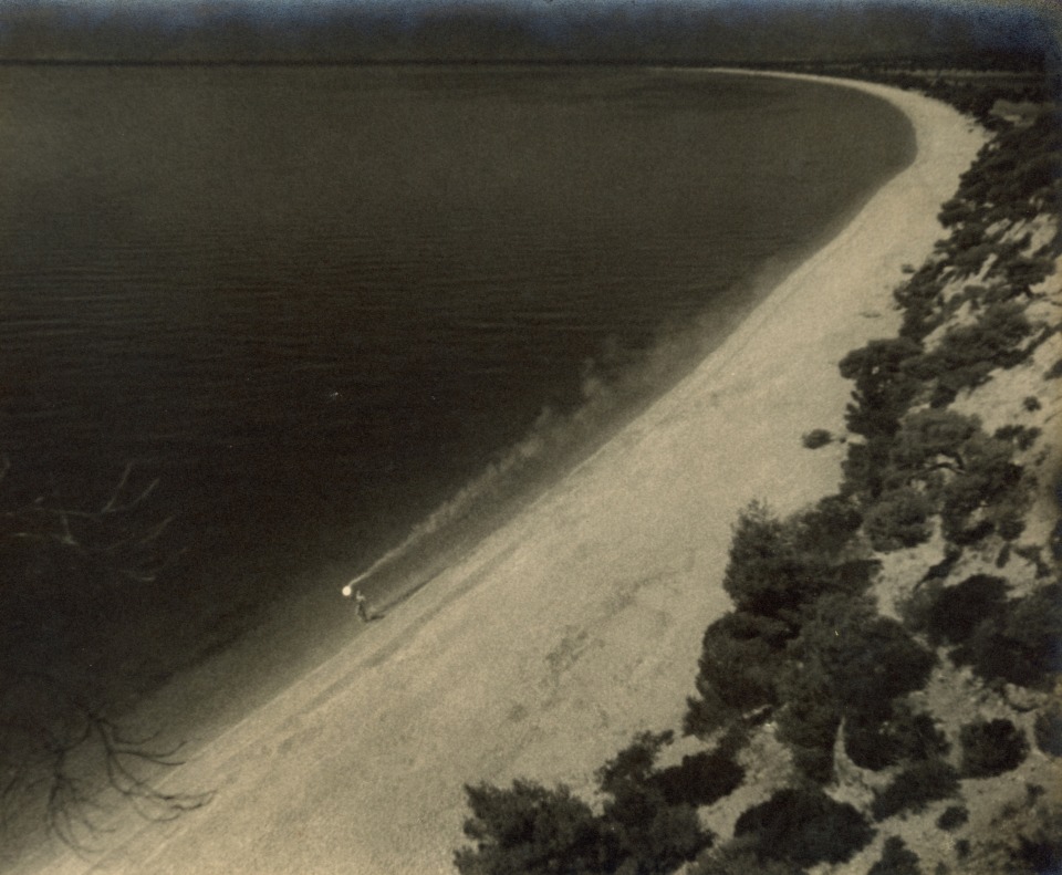 28. Leni Riefenstahl (German, 1902-2003), 27 - The Torch bearer at the coast of Greece (The long, long road), 1936, Vintage Gelatin Silver Print, 9&rdquo; x 11&rdquo;