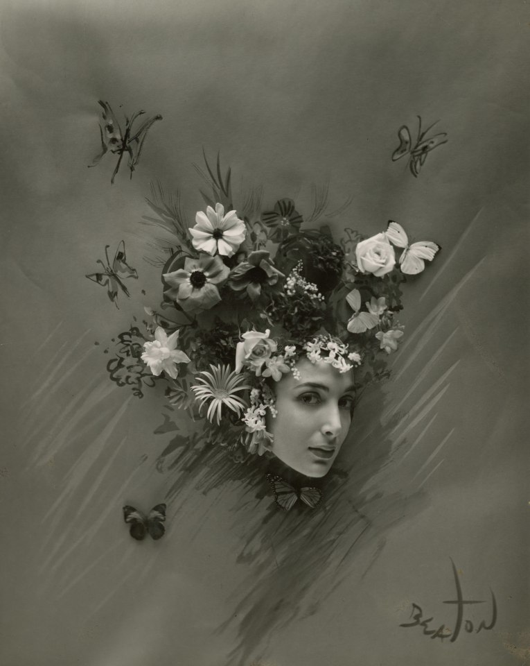 20. Cecil Beaton (British, 1904-1980), Model &amp;amp; Flowers (Vogue Magazine Cover), 1949, Gelatin Silver Print, 9.5&rdquo; x 7.5&rdquo;