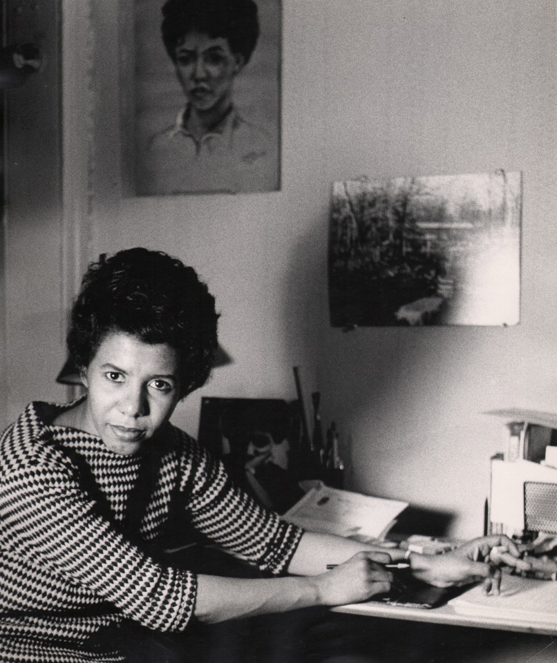 David Attie, Lorraine Hansberry at her Bleecker Street apartment (Vogue Magazine), 1959