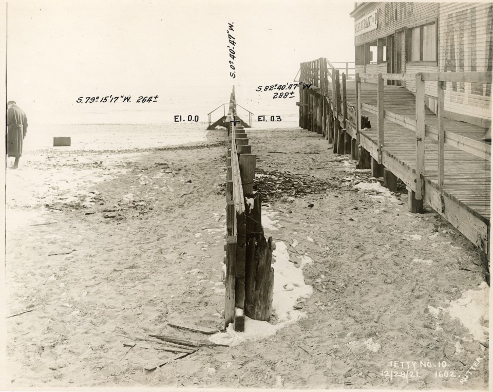 EDWARD RUTTER PHOTOS OF CONSTRUCTION OF CONEY ISLAND BEACH&rsquo;S JETTY IN 1921