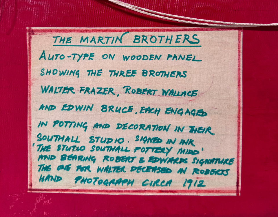 THE MARTIN BROTHERS &ndash; FRAMED AUTOTYPE ON WOODEN PANEL, C. 1912