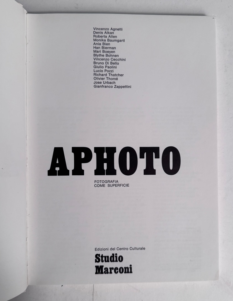 APHOTO CONCEPTUAL ART PHOTOGRAPHY 1977