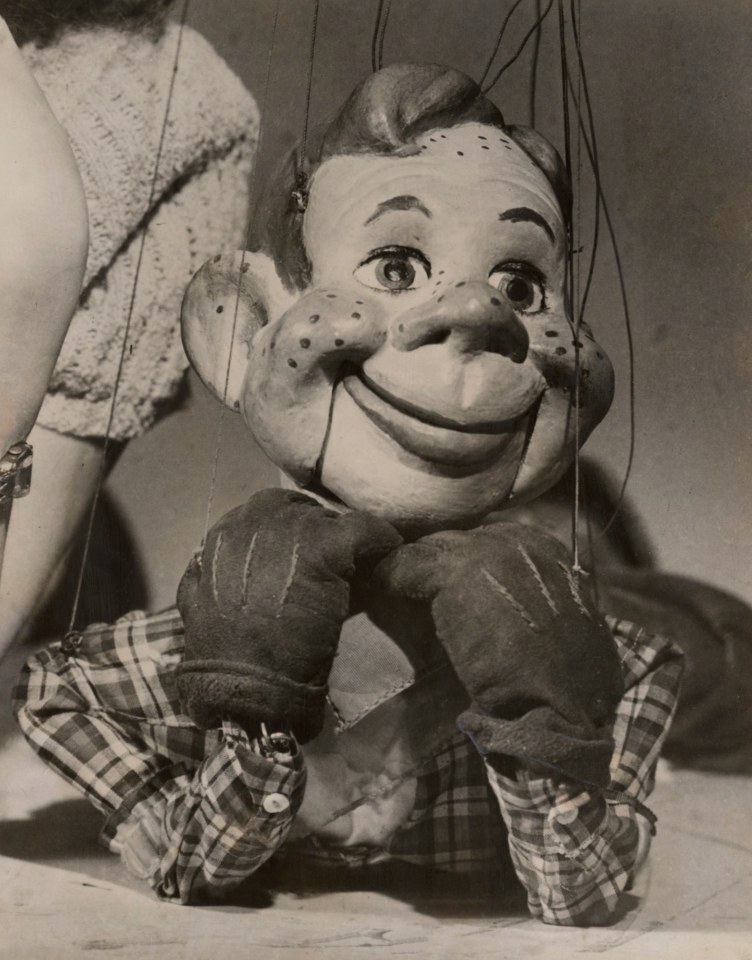 42. Photographer Unknown, Howdy Doody, iconic puppet&nbsp;and pioneer of children&rsquo;s&nbsp;television programing.&nbsp;It was first to feature color television&nbsp;production in 1956, 1950, Gelatin Silver Print, 9.5&rdquo; x 7.5&rdquo;