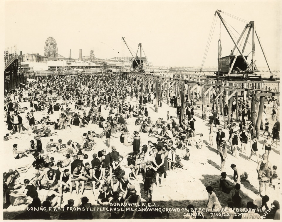 EDWARD RUTTER PHOTOS OF CONSTRUCTION OF CONEY ISLAND BOARDWALK 1921-1922