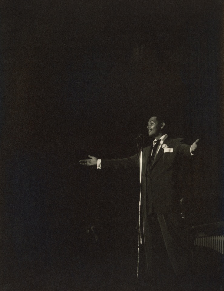 16. Bob Willoughby (American, 1927 &ndash; 2009),&nbsp;Billy Eckstine &ldquo;Just Jazz&rdquo; - Los Angeles, c. 1955, Vintage Gelatin Silver Print, 13.75&rdquo; x 10.75&rdquo;