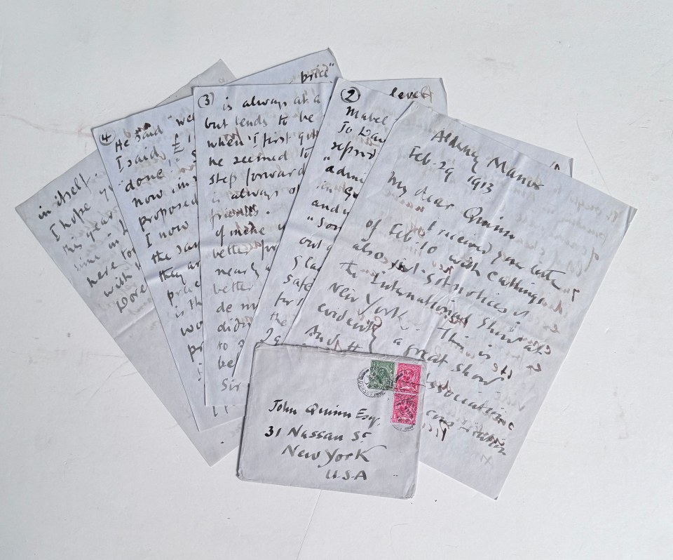 IMPORTANT AUGUSTUS JOHN CORRESPONDENCE TO ART WORLD IMPRESARIO JOHN QUINN ALONG WITH OTHER RELATED JOHN EPHEMERA