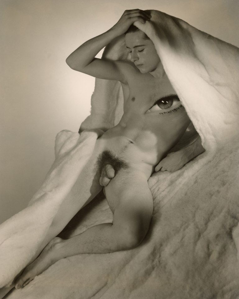 6. George Platt Lynes (Roberto Rolf) (American, 1907-1955), Surrealist Nude, c. 1935, Gelatin Silver Print, 9.25&rdquo; x 7.5&rdquo;