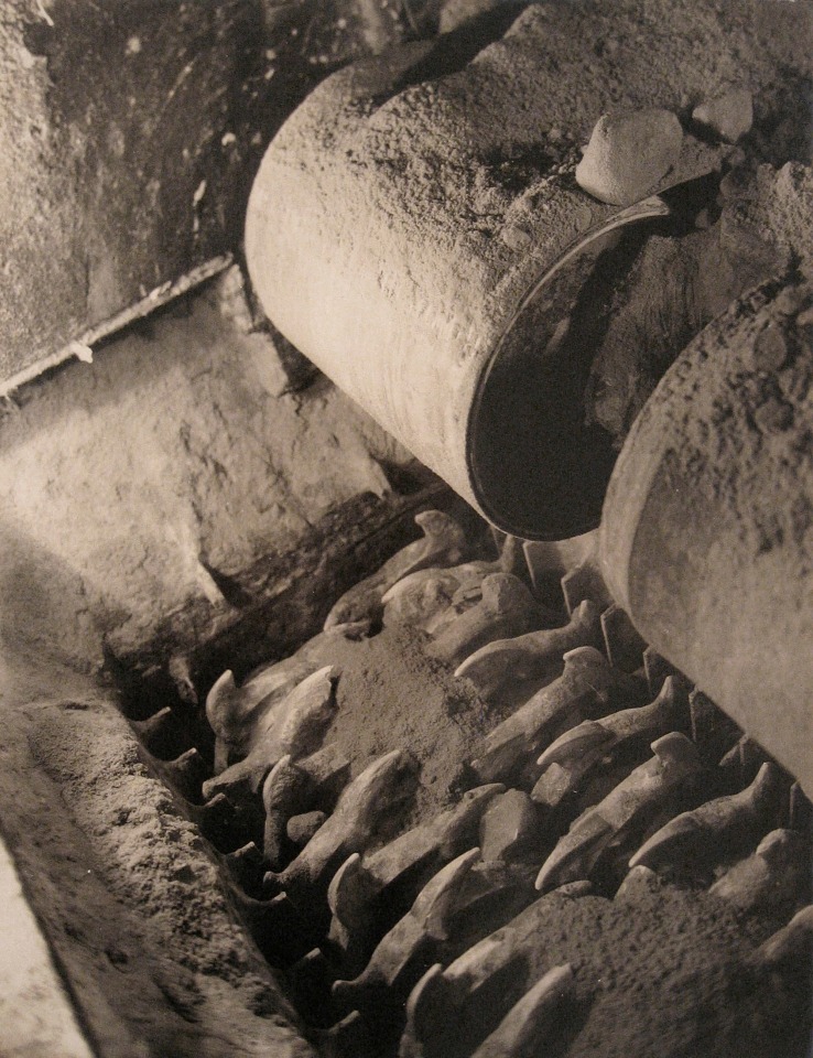 Harold Haliday Costain, Long Island City Plant, 1935. Detail of a crushing machine.