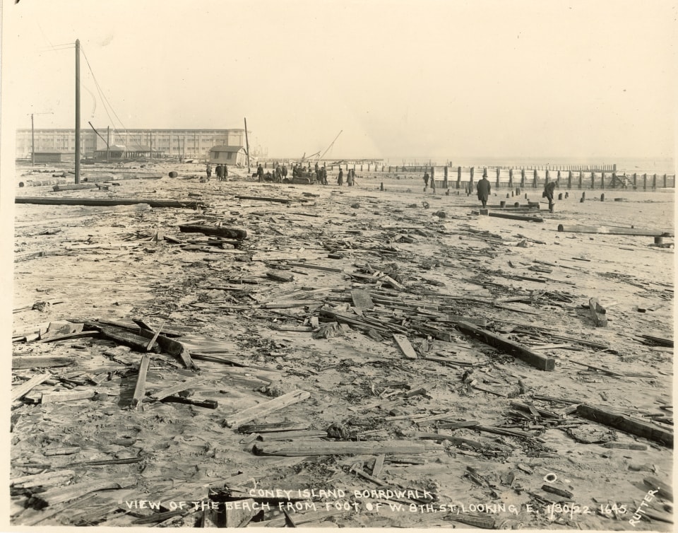 EDWARD RUTTER PHOTOS OF CONSTRUCTION OF CONEY ISLAND BOARDWALK 1921-1922