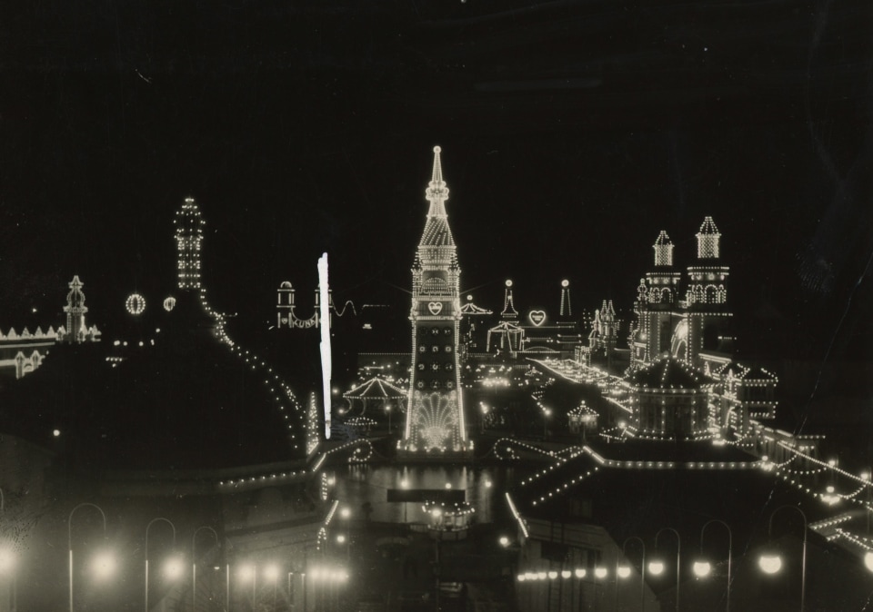 5. Adolph Norden, Luna Park at Night, 1923, Vintage Gelatin Silver Print, 4.25&rdquo; x 6.625&rdquo;