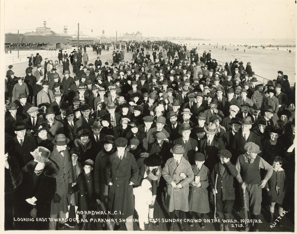 EDWARD RUTTER PHOTOS OF CONSTRUCTION OF CONEY ISLAND BOARDWALK 1921-1922