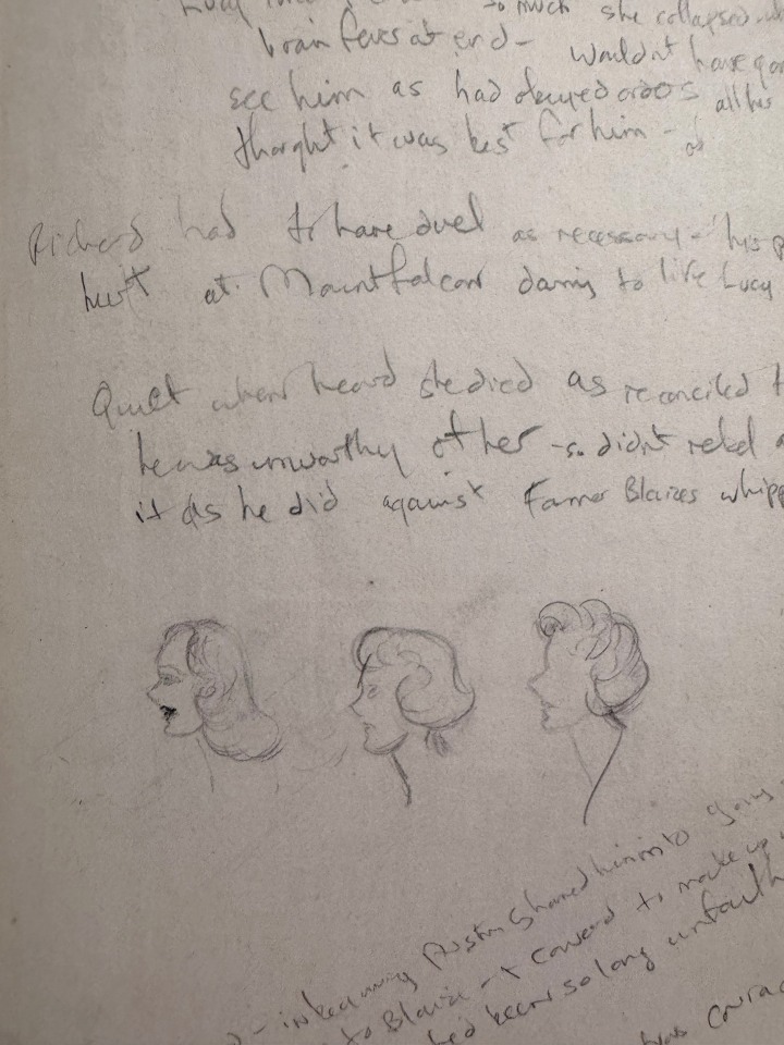 JACQUELINE BOUVIER SCHOOLGIRL NOVEL ANNOTATED PLUS DOODLES