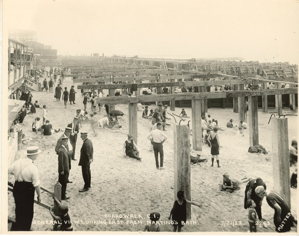 EDWARD RUTTER PHOTOS OF CONSTRUCTION OF CONEY ISLAND BOARDWALK 1921-1922