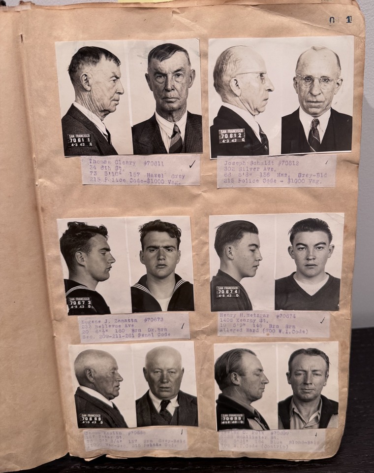 MUGSHOT ALBUM SAN FRANCISCO 1943-1946