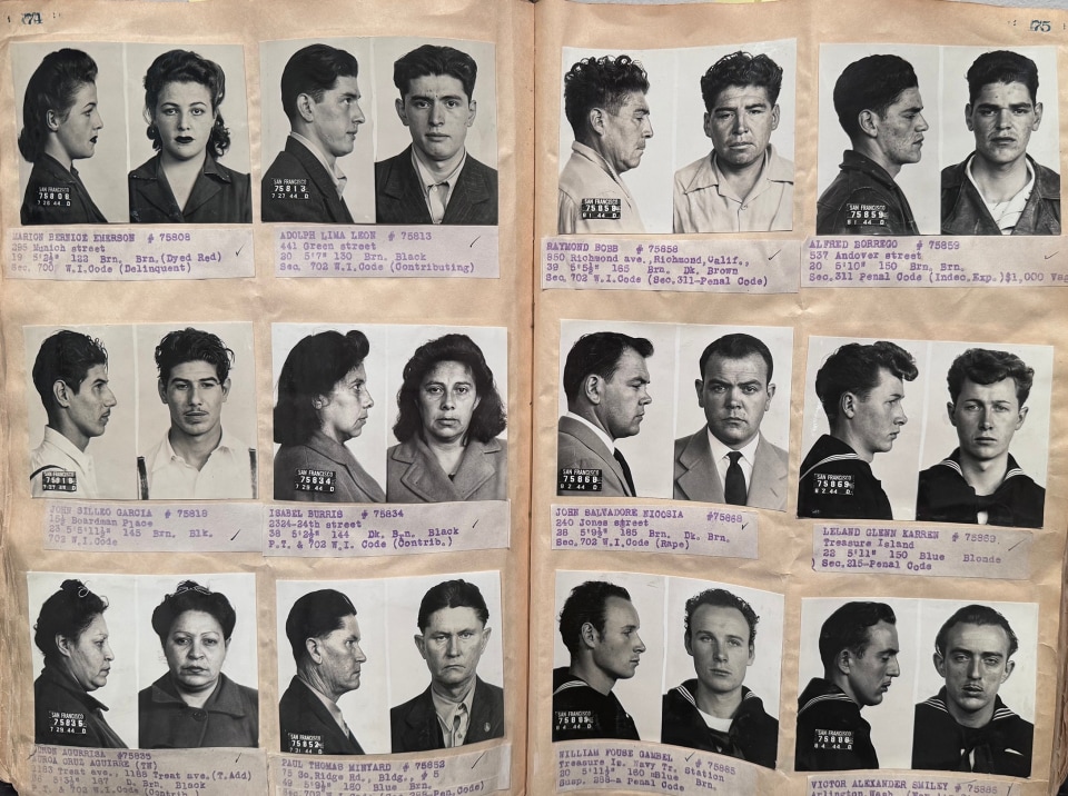 MUGSHOT ALBUM SAN FRANCISCO 1943-1946