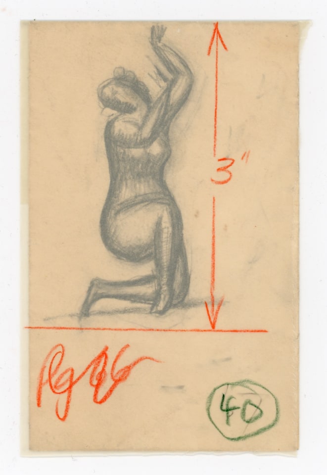 ELIE NADELMAN, KNEELING DANCER (SKETCH FOR GOADBY LOEW MARBLE) , C. 1915