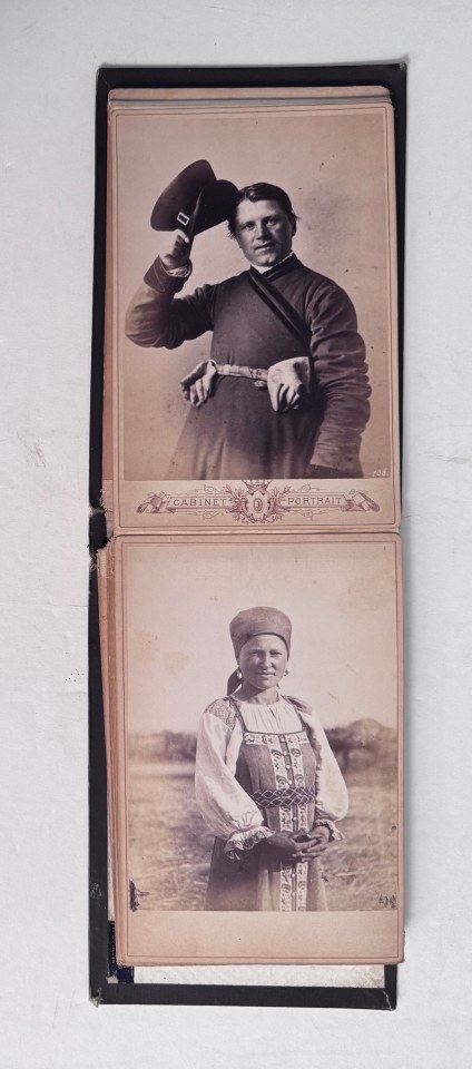 RUSSIA, MOSCOW CABINET CARD ALBUM WITH ALBUMEN PRINTS BY F. DAZIARO