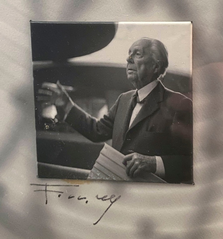 UNIQUE MULTI AUTOGRAPHED FRANK LLOYD WRIGHT FRAMED