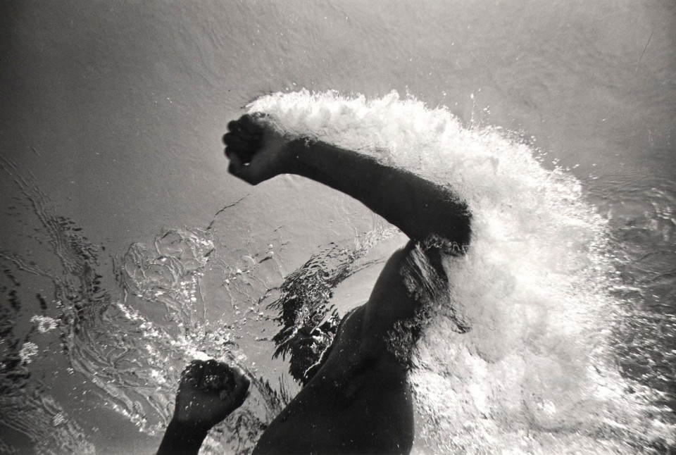 39.&nbsp;Flip Schulke (1930-2008), A Wet Way to Train for a Fight: Cassius Clay training in a pool at the Sir John Hotel in Miami (Sept. 8, 1961 Issue, p. 123), 1961