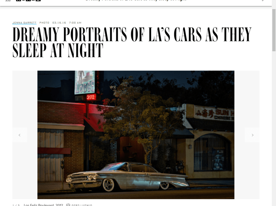 Gerd Ludwig: Dreamy Portraits of LA’s Cars as They Sleep at Night - Wired