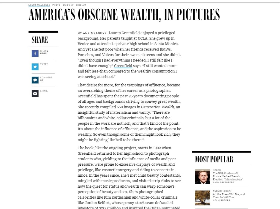 Lauren Greenfield - America's Obscene Wealth, in Pictures - Wired