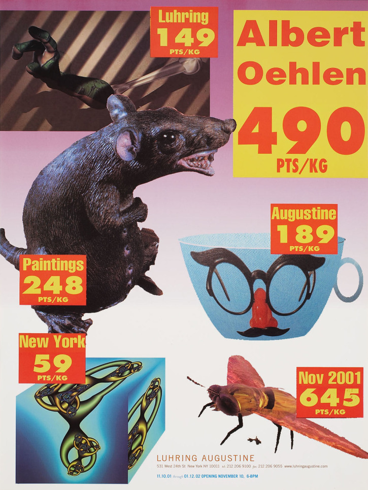 Albert Oehlen, exhibition poster, November 11, 2001 – January 12, 2002